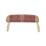 AURA JUTE BENCH | RED 80X30X35CM