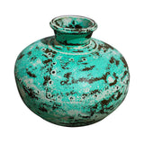 METAL TURQUOISE VASE