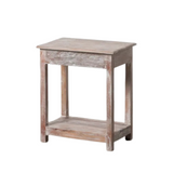 ADRASTEA SIDE TABLE | WHITEWASHED 60X42X70CM