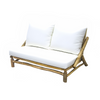 KOBE TEAK BRANCH SOFA W/O ARMREST | WHITE 145X92X60CM